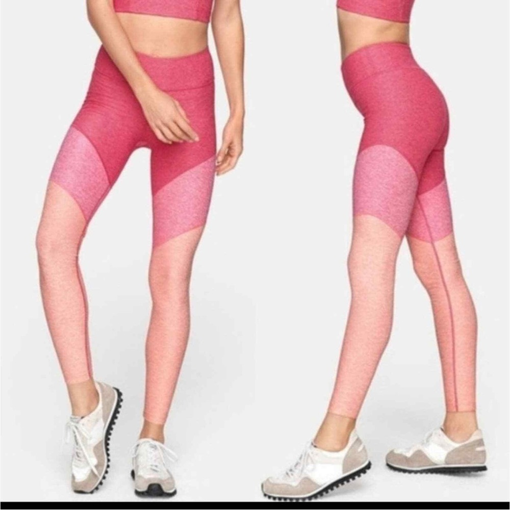 Outdoor Voices Pink Colorblock Leggings